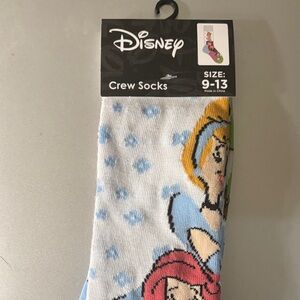 Disney Princess Blue and White Crew Socks